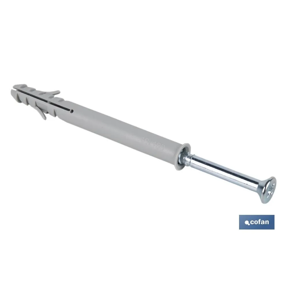 TACO LARGO DE GOLPE CON TORNILLO POZIDRIVE Ø10 X 115 MM