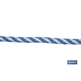 CUERDA HELICOIDAL 16MM 25 M. BCO/AZUL