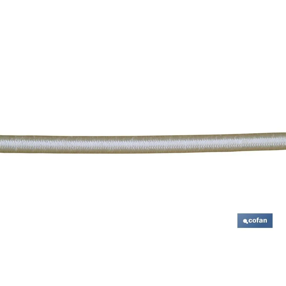 CUERDA ELASTICA (Látex 1ª) 6MM 100 M. BCO