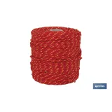 CORDÓN TRENZADO HIPPIE ROJO/AMARILLO 3MM X 25 M