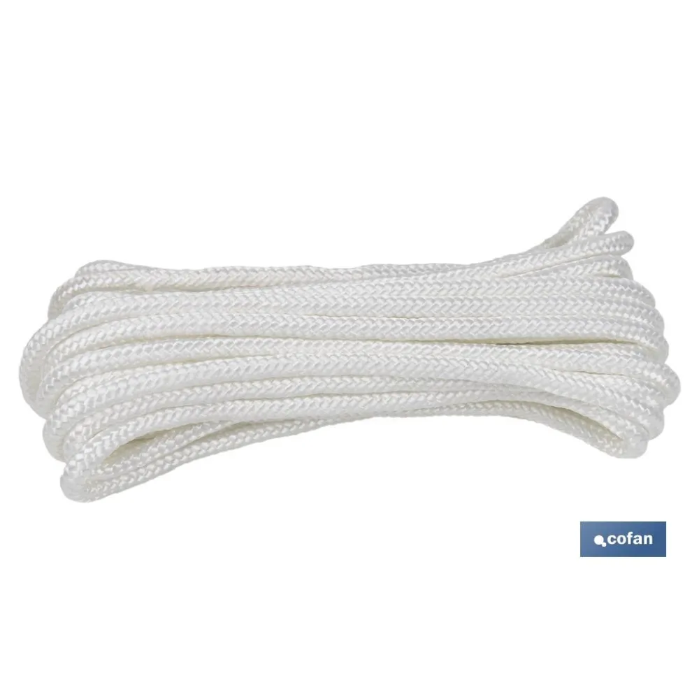 MADEJA CORDÓN POLIÉSTER REFORZADO 5 MM 5 M BLANCO