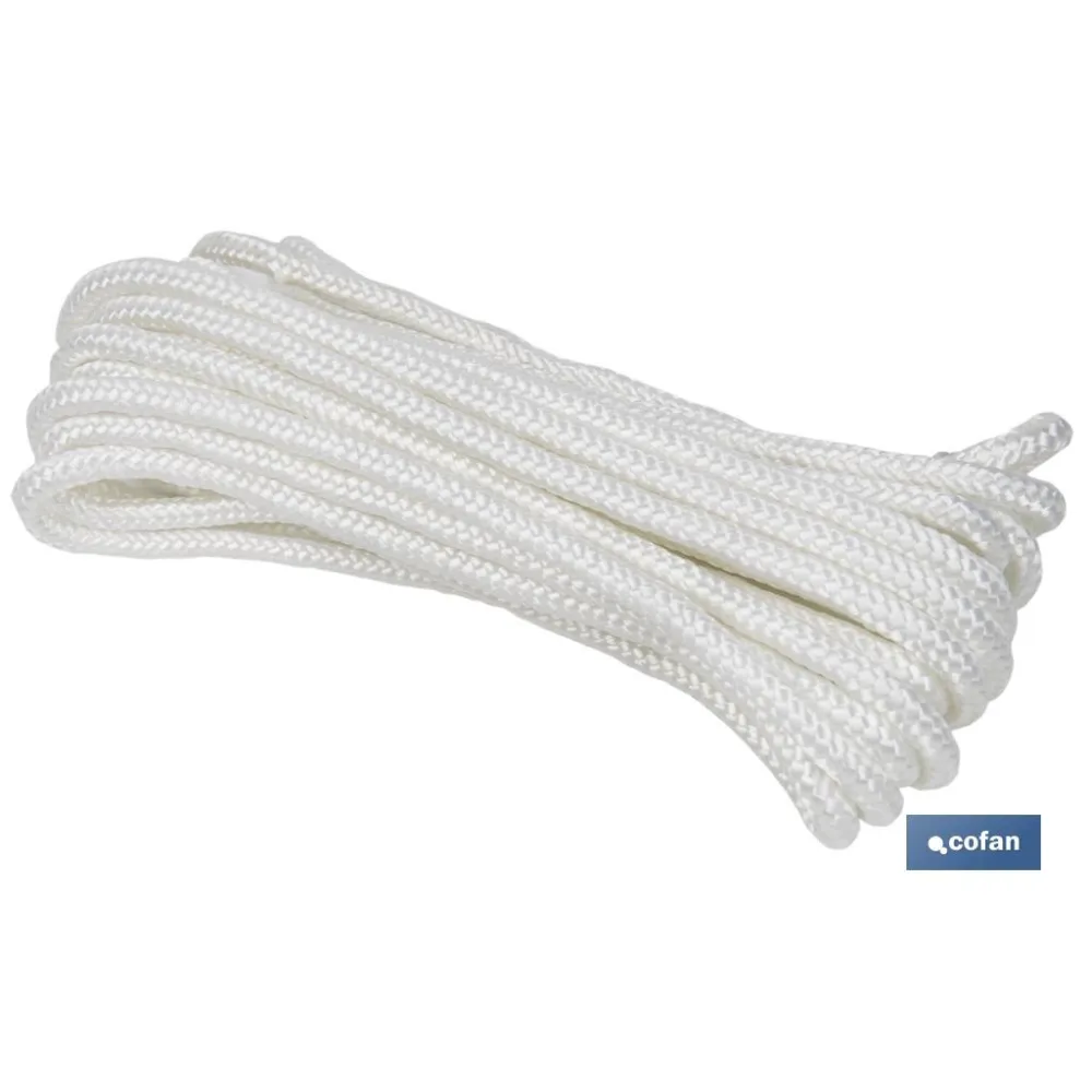 MADEJA CORDÓN POLIÉSTER REFORZADO 5 MM 5 M BLANCO