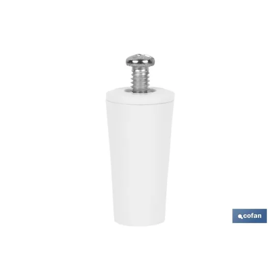 TOPE PERSIANA 40 MM BLANCO CON TORNILLO M-6 VENTA UNITARIA