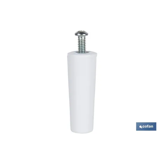 TOPE PERSIANA 60 MM BLANCO CON TORNILLO M-6 VENTA UNITARIA