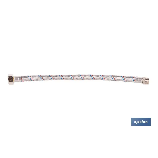 CONEXIÓN FLEXIBLE INOX PARA TERMO M1/2 - H3/4 40 CM.