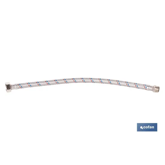 CONEXIÓN FLEXIBLE INOX PARA TERMO M1/2 - H3/4 50 CM.