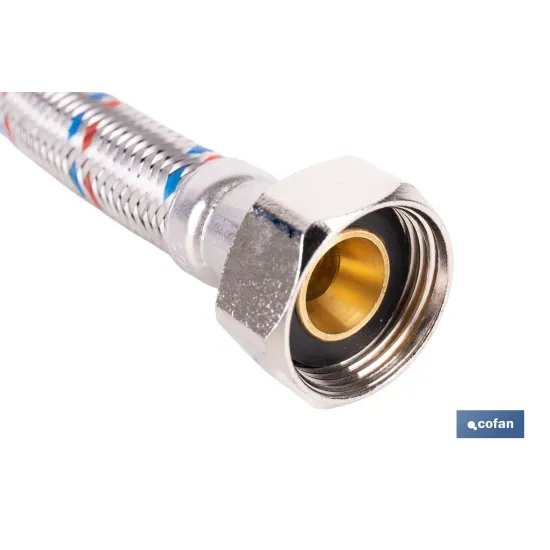 CONEXIÓN FLEXIBLE INOX PARA TERMO M1/2 - H3/4 50 CM.