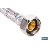 CONEXIÓN FLEXIBLE INOX PARA TERMO M1/2 - H3/4 50 CM.