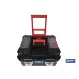 CAJA DE HERRAMIENTAS COMPACT CON DOBLE ASA Y RUEDAS 450 X 360 X 640 MM