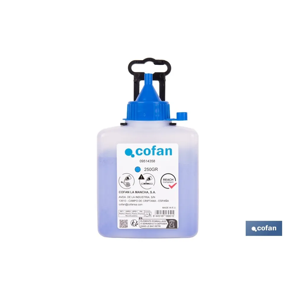 FRASCO DE POLVO AZUL 250 GRS