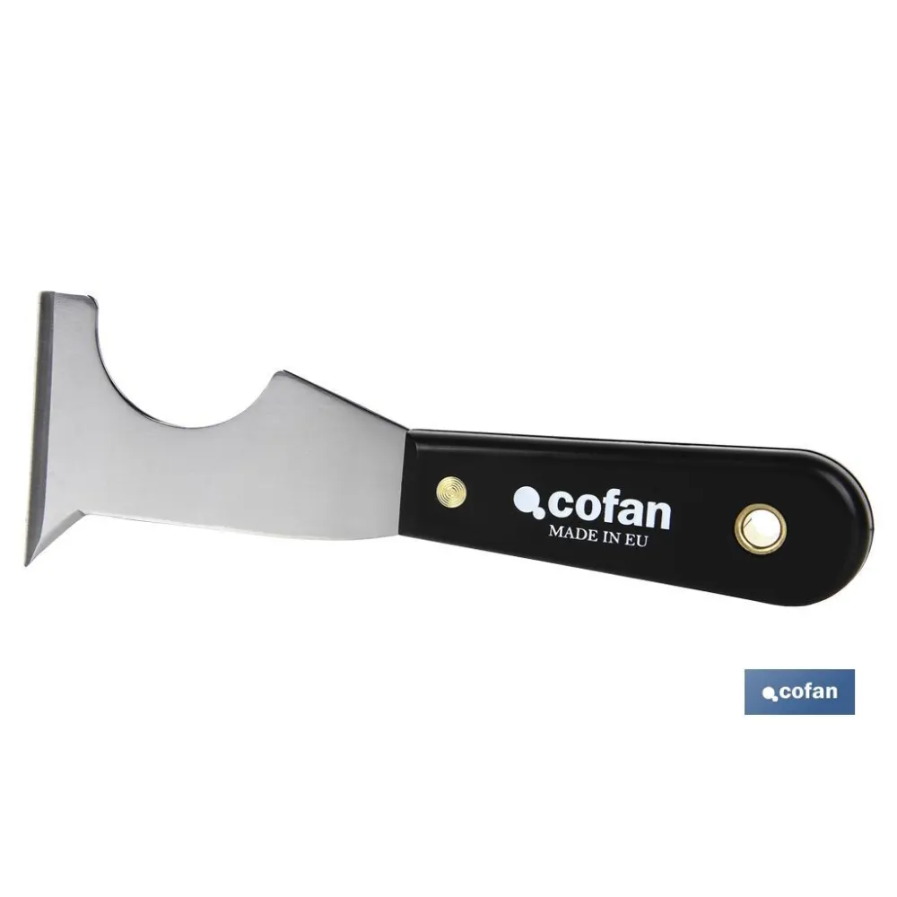 ESPATULA MULTIUSOS ACERO CARBONO MANGO PLASTICO 65MM
