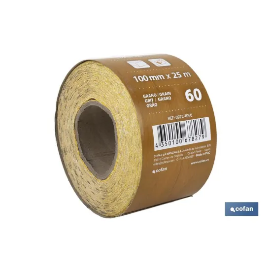 ROLLO LIJA DE PAPEL 100 X 25 M. G.60