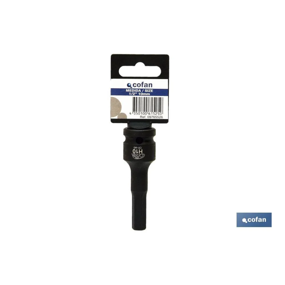 VASO IMPACTO 1/2 HEXAG. MACHO 8 MM