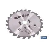 DISCO CORTE PARA MADERA Ø210 MM X 25,4 MM X 2,4 MM, 24 DIENTES