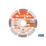 DISCO DIAMANTE CANTERO STANDARD H-10mm, 115mm
