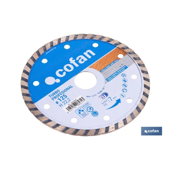 DISCO DIAM.TURBO PROFESIONAL 125MM.