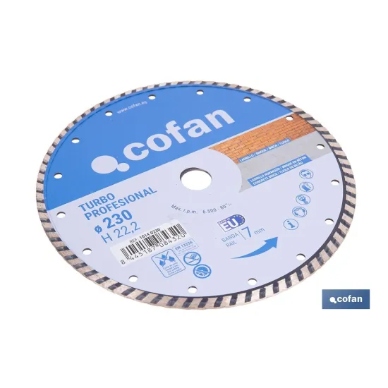 DISCO DIAM.TURBO PROFESIONAL 230MM.
