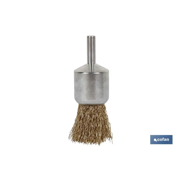 CEPILLO BROCHA ONDULADO 6xØ15 A.LATONADO 0.3mm