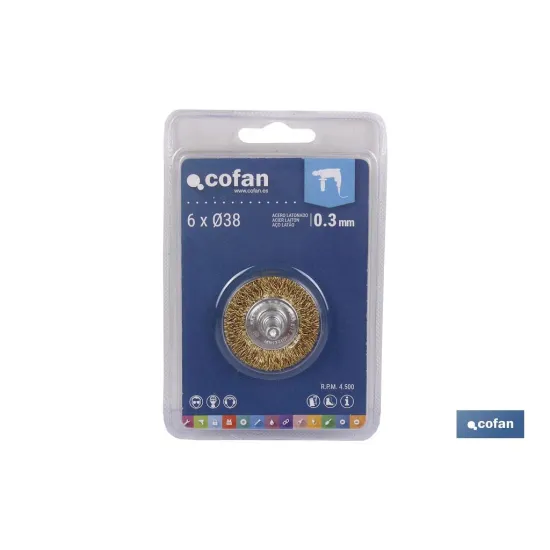 CEPILLO CIRCULAR ONDULADO 6xØ50 A.LATONADO 0.3mm