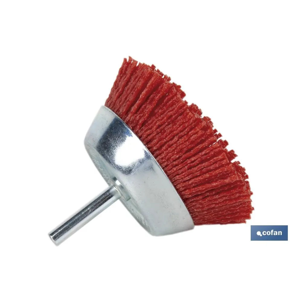 CEPILLO COPA DE NYLON 6 MM X Ø75
