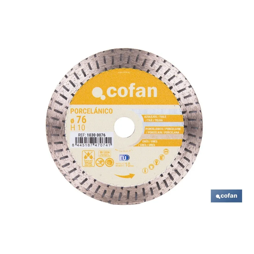 DISCO DIAM. PORCELANICO 76MM H10