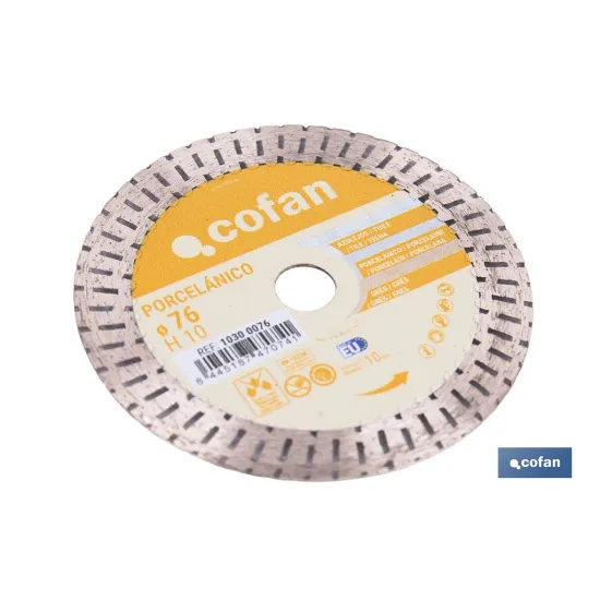 DISCO DIAM. PORCELANICO 76MM H10