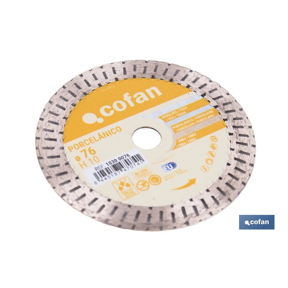DISCO DIAM. PORCELANICO 76MM H10