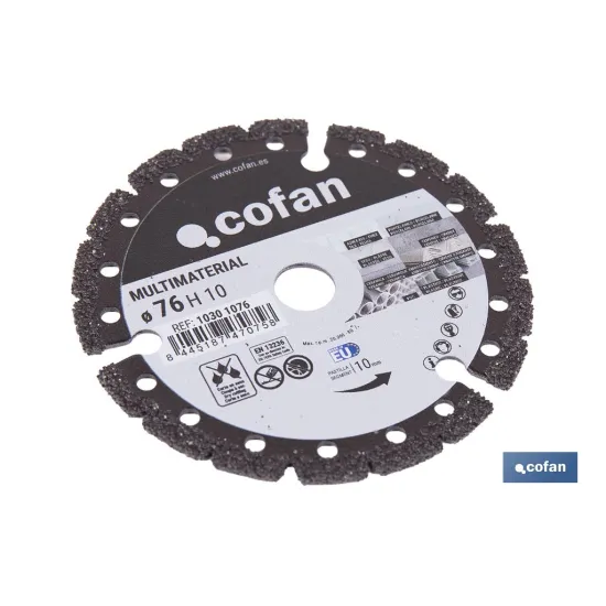DISCO DIAM. MULTIMATERIAL 76MM H10