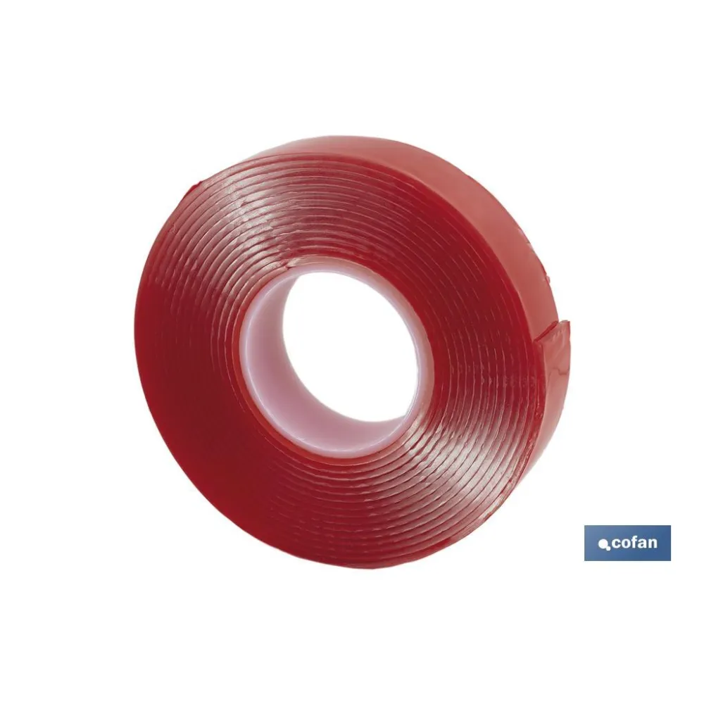 CINTA DOBLE CARA EXTRAFUERTE BRICOFAN 19 MM X 10 M