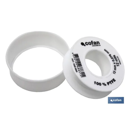 ROLLO 12 MTS CINTA PTFE DE 12mm X 0,076mm