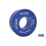 ROLLO 12 MTS CINTA PTFE DE 12mm X 0,10mm venta unitaria