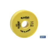 ROLLO DE CINTA PTFE DE 50 M 19MM X 010MM VENTA UNITARIA