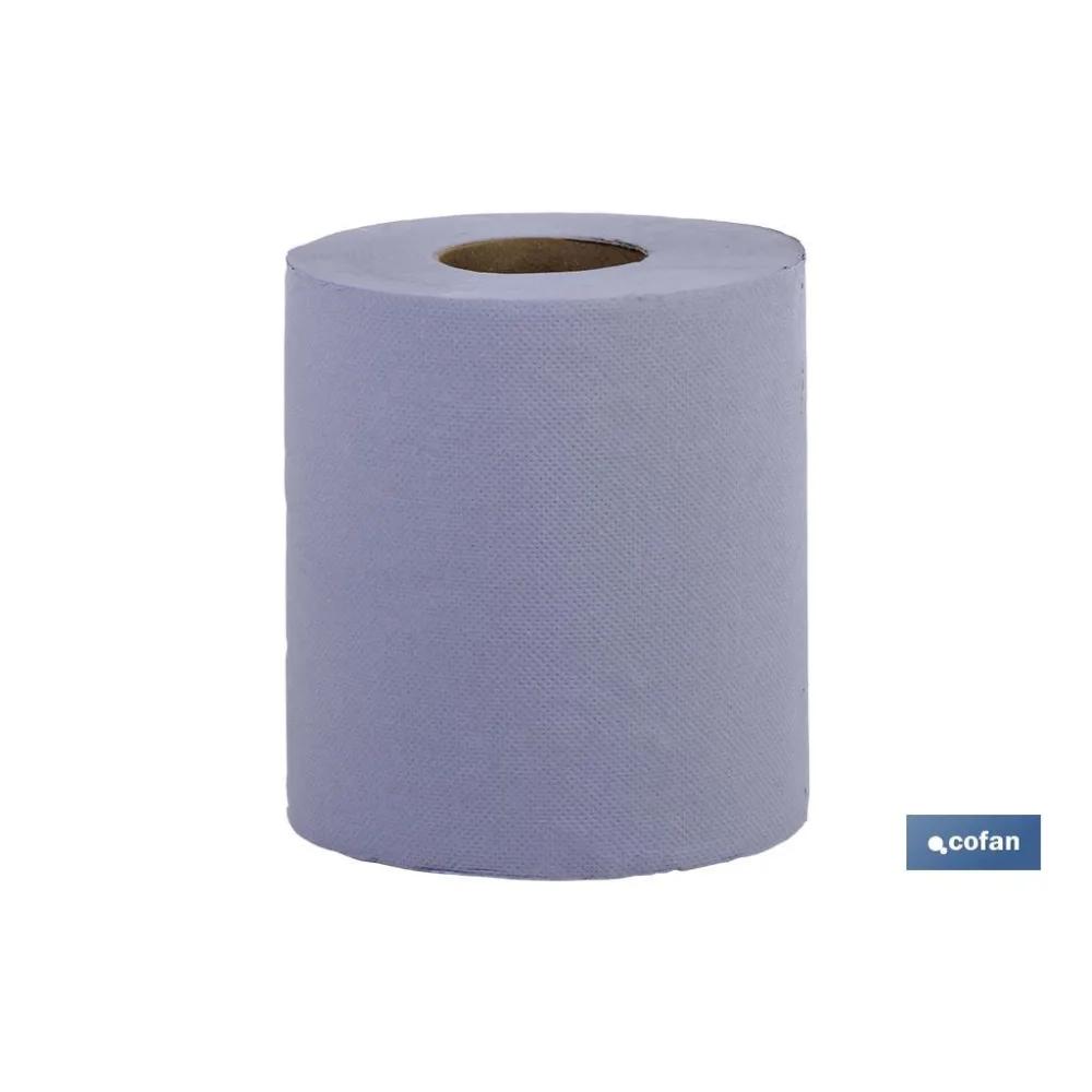 PAPEL SECAMANOS RECICLADO AZUL 90MTS (6ROLLOS)
