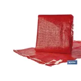 PACK DE 10 SACOS DE POLYMESH 55X83 CM ROJO CON PASADOR