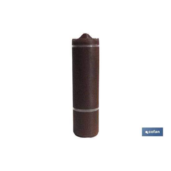 MALLA PLAST. CUADRADA JARDIN 10mm MARRON 1x25m
