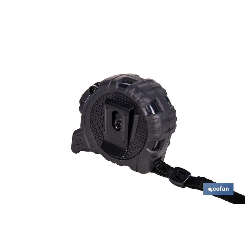 FLEXÓMETRO HOJA NEGRA DOBLE CARA 16 MM X 3 M