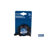 FLEXÓMETRO HOJA NEGRA DOBLE CARA 16 MM X 3 M