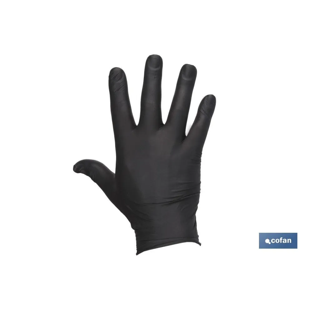 CAJA 100 UNDS. GUANTES DE NITRILO NEGRO T - M