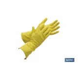 GUANTE AMARILLO LATEX FLOCADO T 9