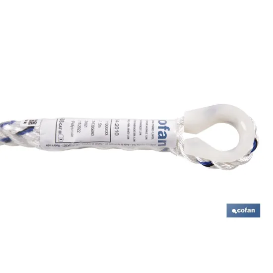 CUERDA DE SEGURIDAD P/ARNES 1,5 MTS.