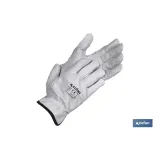 GUANTES PIEL VACUNO GRIS T-8