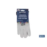 GUANTES PIEL VACUNO GRIS T-8