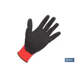 GUANTE IMPREGNADO SANDY COATED ROJO/NEGRO TALLA 8