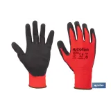 GUANTE IMPREGNADO SANDY COATED ROJO/NEGRO TALLA 8 VENTA UNITARIA