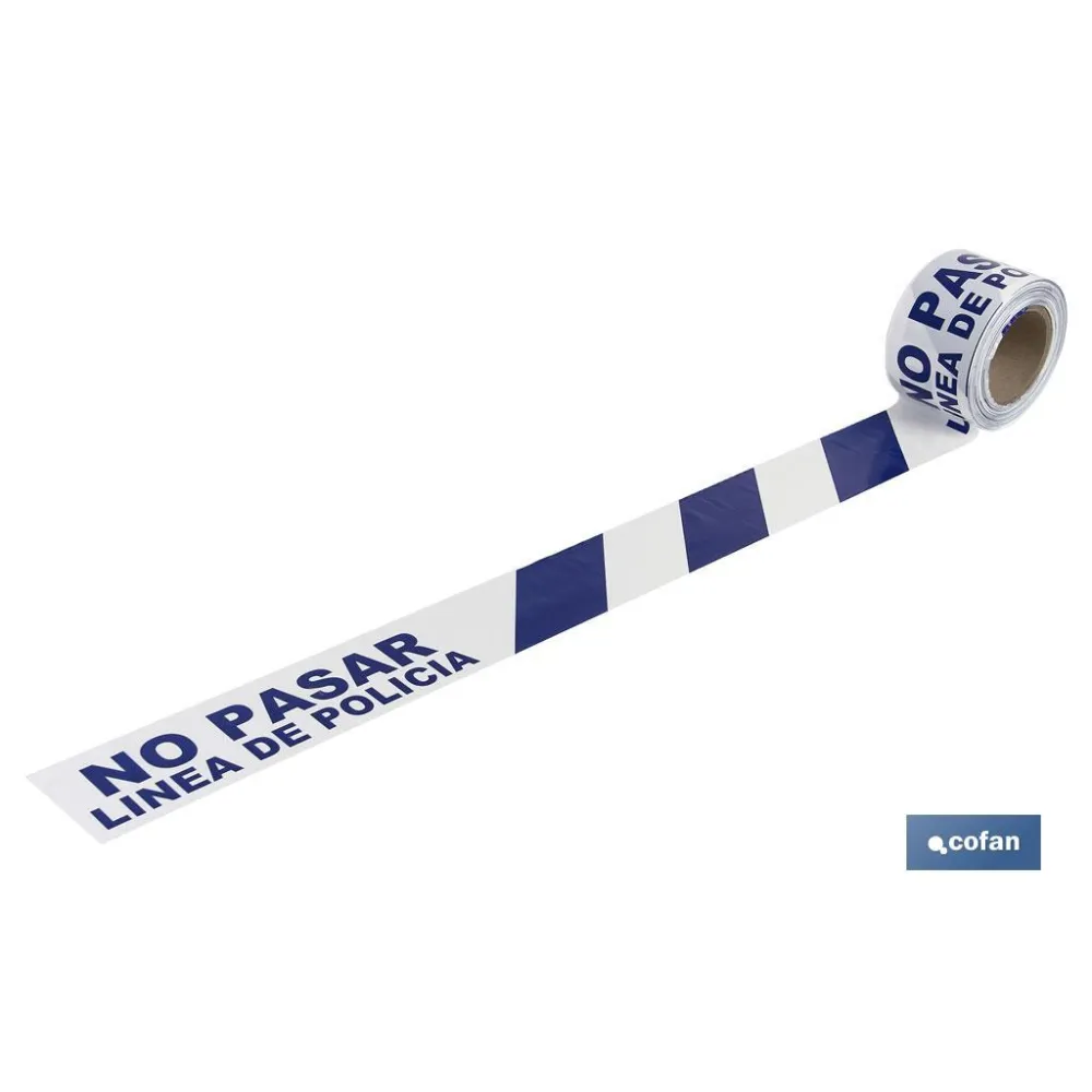 CINTA BALIZ. NO PASAR LINEA POLICIA 80MMX100MTS
