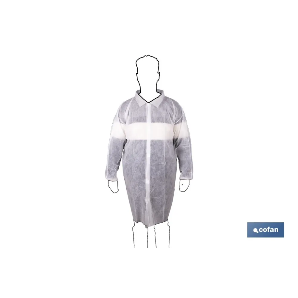 BATA BLANCA DESECHABLE DE PP TALLA ÚNICA