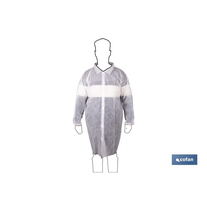 BATA BLANCA DESECHABLE DE PP TALLA ÚNICA