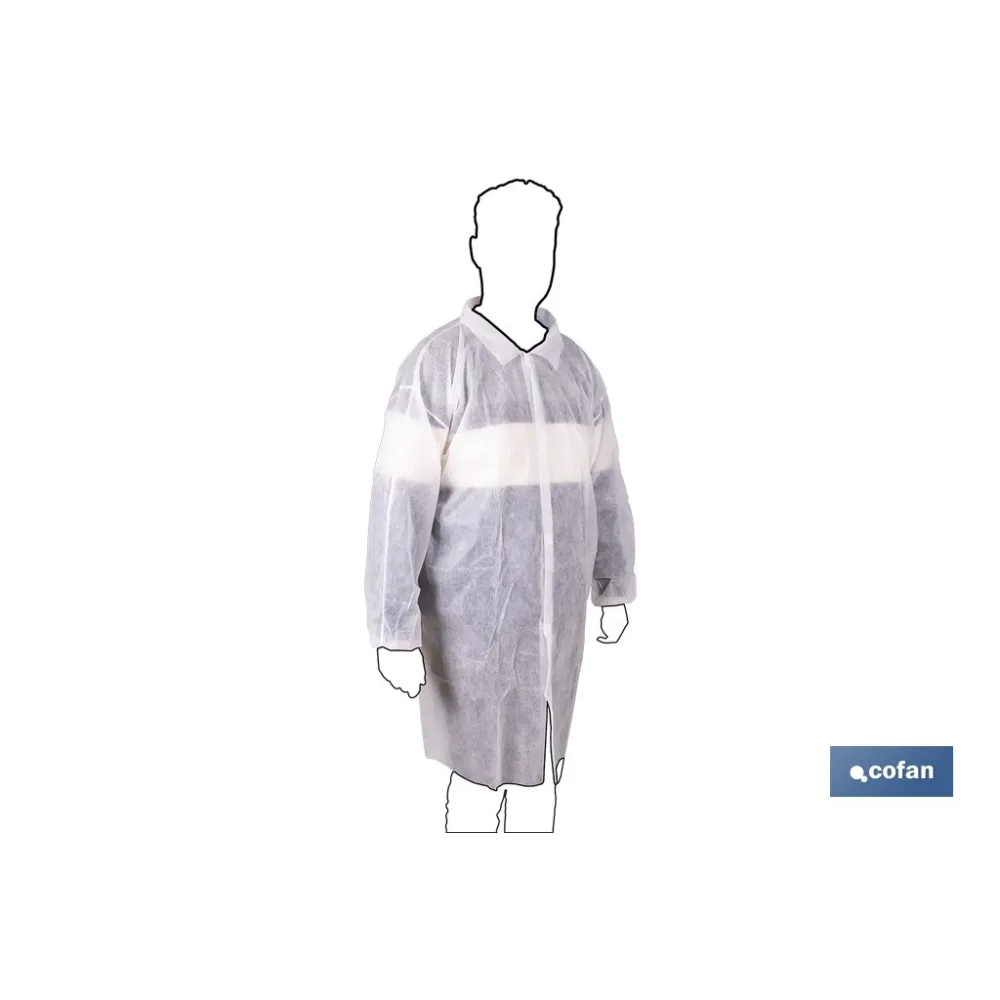 BATA BLANCA DESECHABLE DE PP TALLA ÚNICA