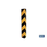 ESQUINERO RECTO 800X100X10MM AMAR/NEGRO