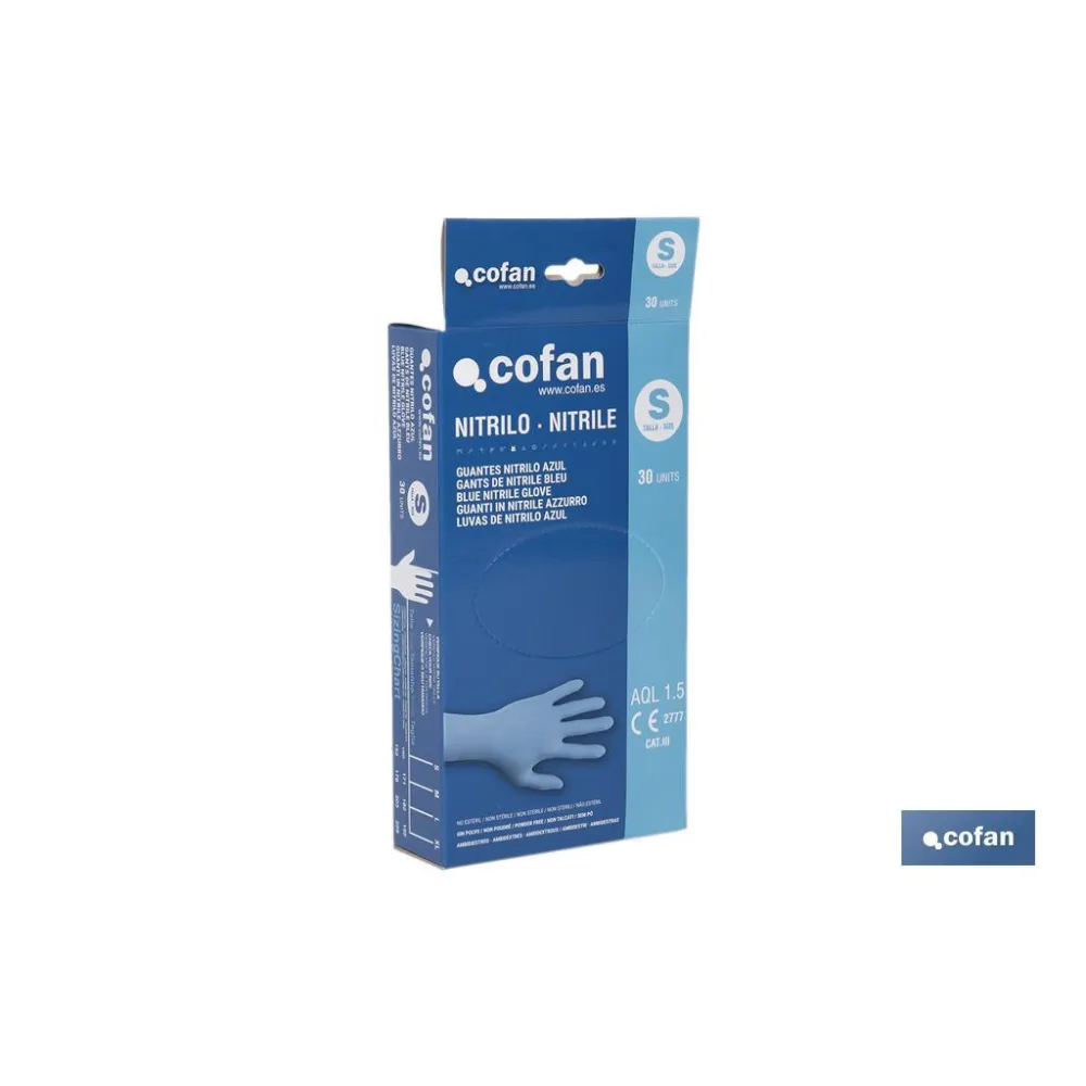 CAJA 30 UNDS. GUANTES NITRILO T-S